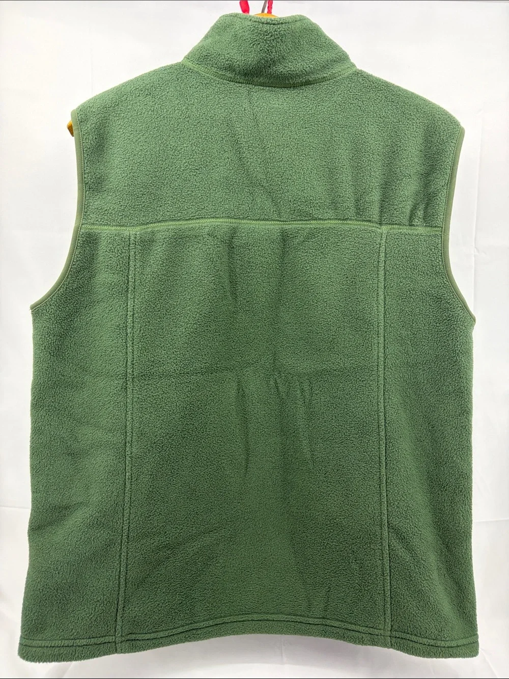 Vintage LL Bean Mens Olive Full-Zip Polartec Fleece Vest, Classic Layer, sz M